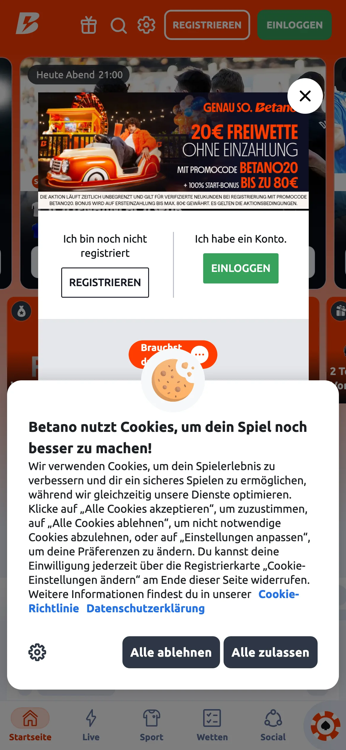 Betano — mobile-homepage