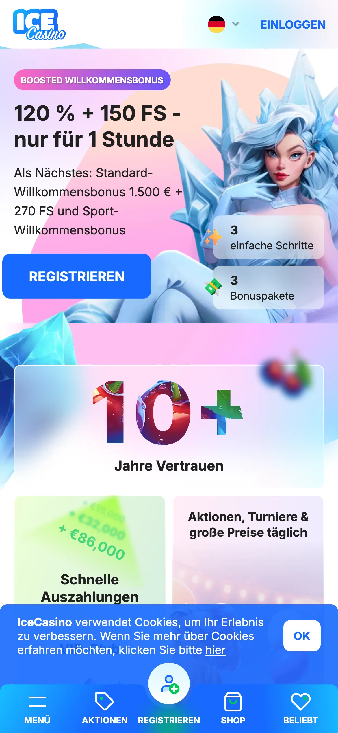 Ice Casino — mobile-homepage