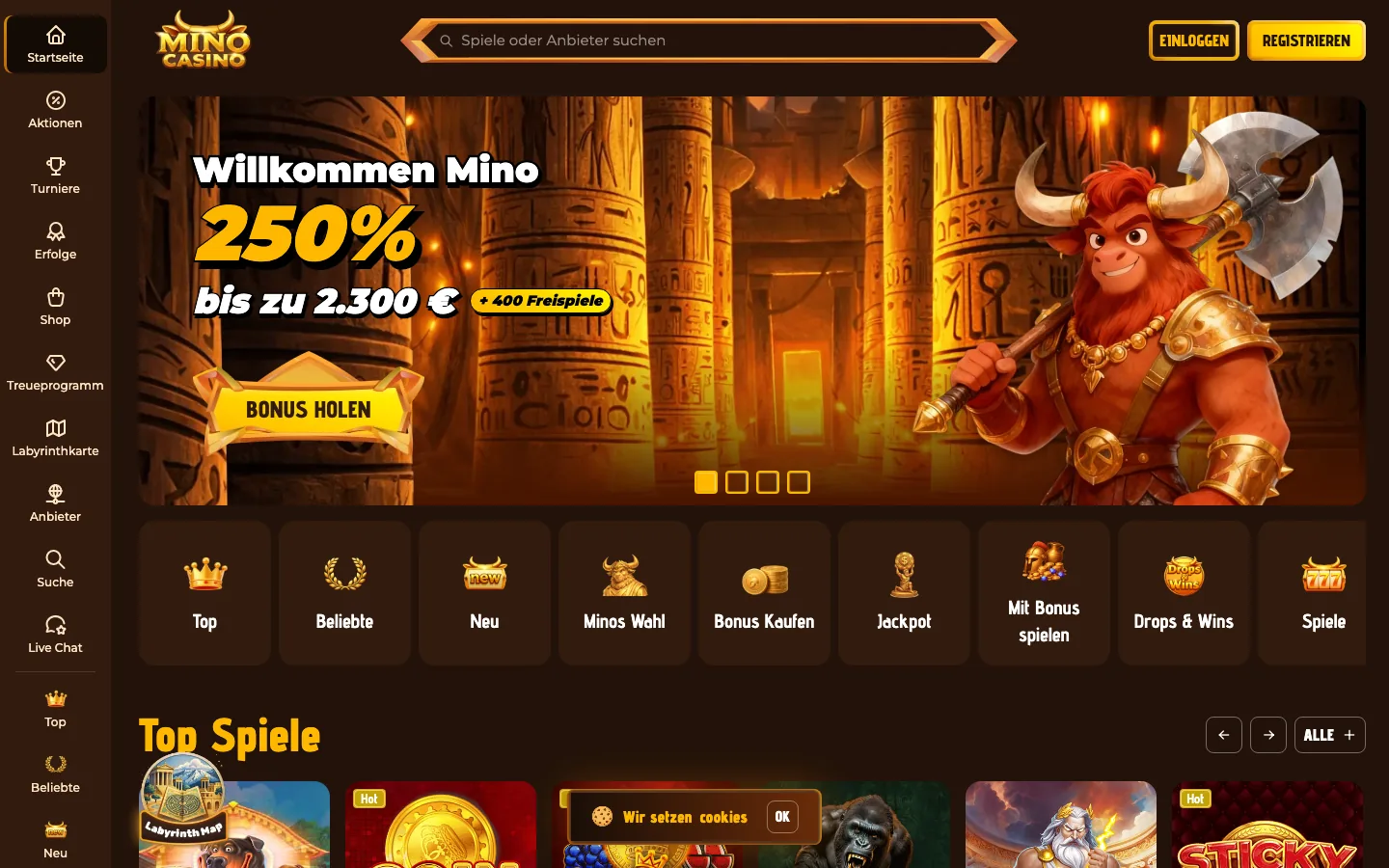 Mino Casino — hero