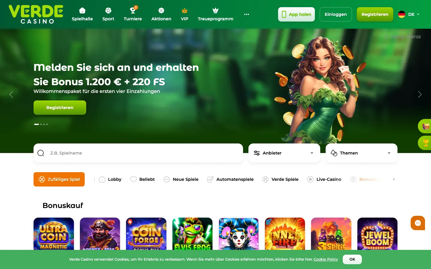 Verde Casino — bonus-page
